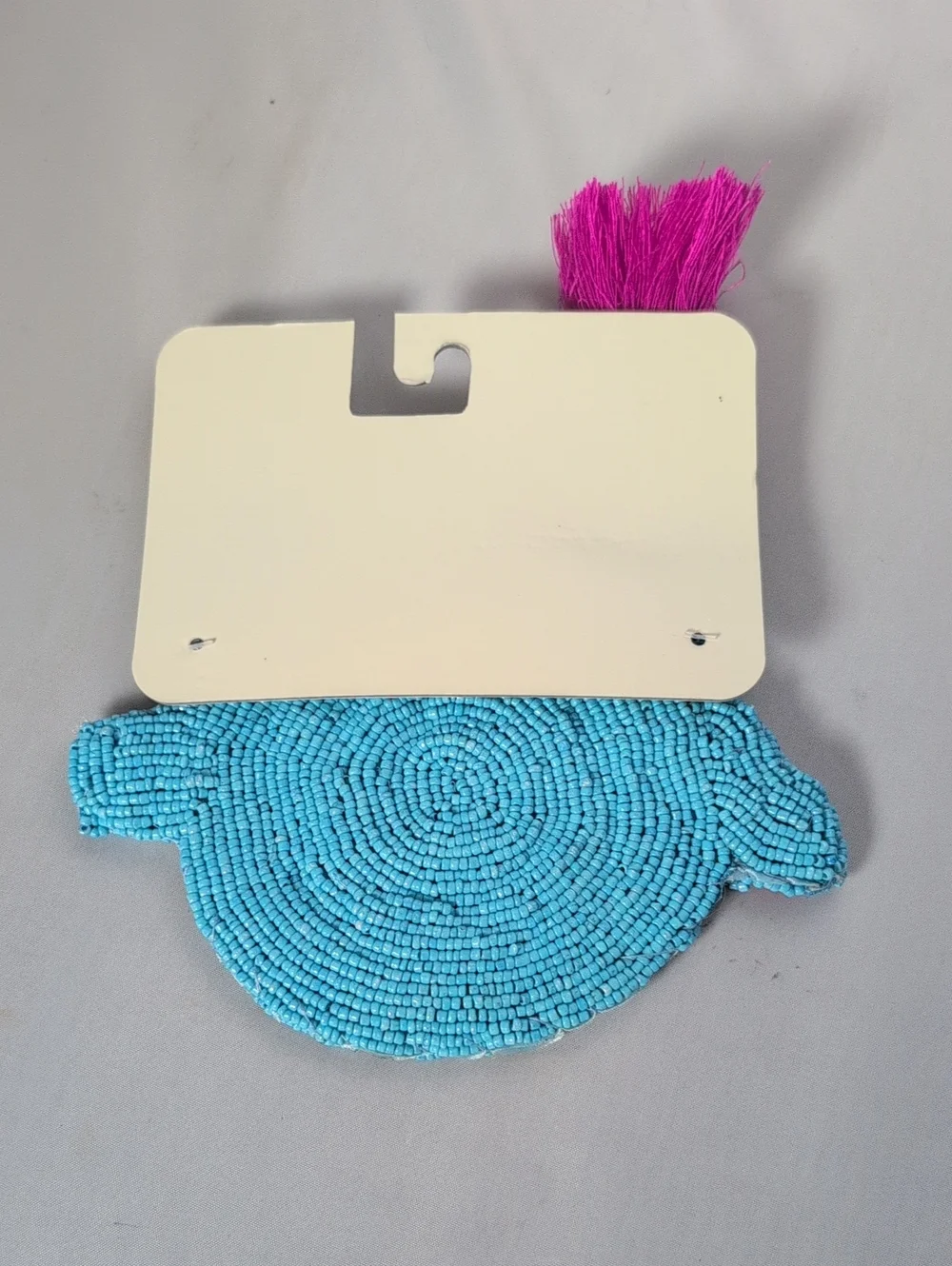 Sol and Mer Hand Beaded Swimmer/Float Zip Coin Purse with Tassel